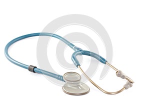 Medical equipment stethoscope isolated photo