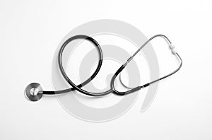 Stethoscope isolated on white. Medical tool