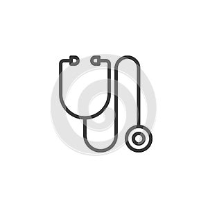 Stethoscope line icon