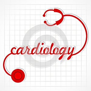 Stethoscope make cardiology word