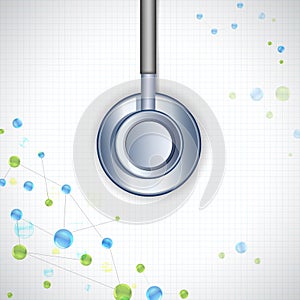 Stethoscope on Medical Background