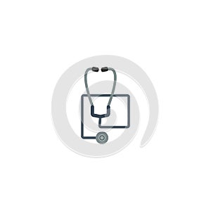 Stethoscope. Medical device. Symbol medicine. Vector illustration. EPS 10. photo