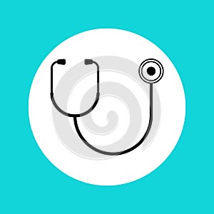 Stethoscope medical icon.Medical equipment.A tool for listening to your lungs.Vector illustration