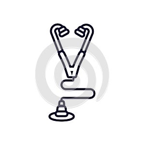 Stethoscope medical tool isolated icon