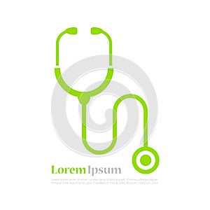 Stethoscope medical vector logo photo