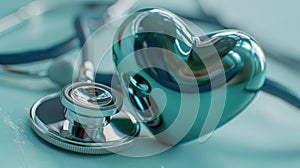 The Stethoscope and Metal Heart. AI generated