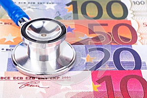 Stethoscope and money