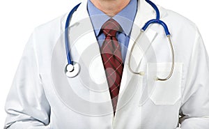 Stethoscope on physician photo