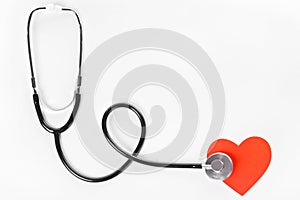 Stethoscope and a red heart photo