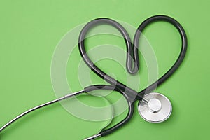 Stethoscope in the shape of a heart