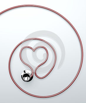 Stethoscope In shape of heart photo