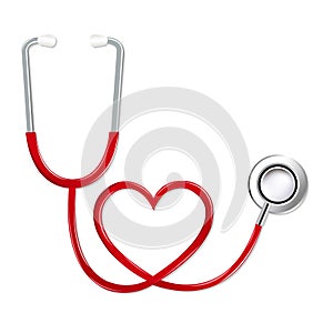 Stethoscope In Shape Of Heart photo