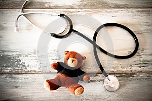 Stethoscope and Teddy bear