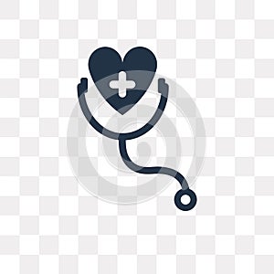 Stethoscope vector icon isolated on transparent background, Stet