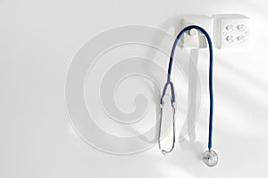 Stethoscope on the wall