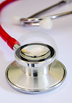 Stethoscope on white