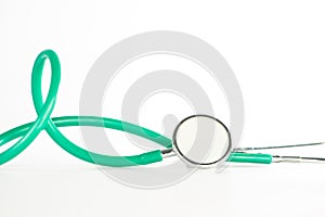 Stethoscope on white background