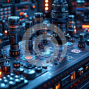 Stetoscop and Tech Gadgets on a Modern Table against an Urban Backdrop