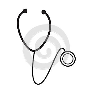 Stetoskop icon vector on white background photo