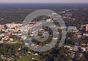 Stetson University and DeLand, FL downtown aerial view