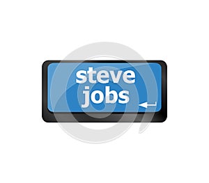 Steve Jobs button on keyboard - life concept photo