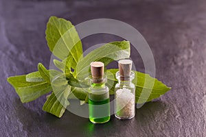 Stevia essence and globule photo