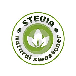 Stevia leaves label natural organic sweetener substitute