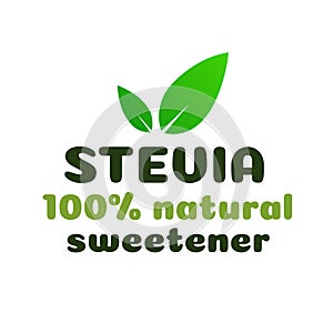 Stevia leaves symbol natural sweetener substitute