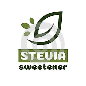 Stevia leaves vector symbol