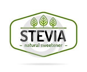 Stevia natural sweetener leaves symbol
