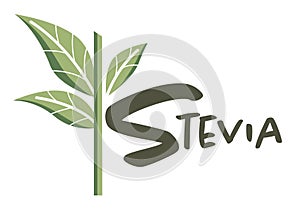 Stevia sweetener, organic substitute of sugar