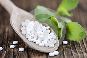 Stevia sweetener pills