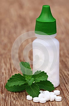 Stevia with sweetening tablets
