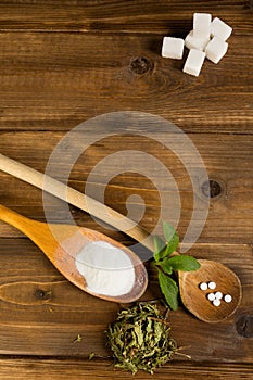 Stevia on a table photo