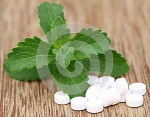 Stevia with tablets