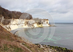 Stevns Klint Coastline with Limestone reflection photo