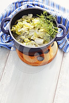 Stew cabbage