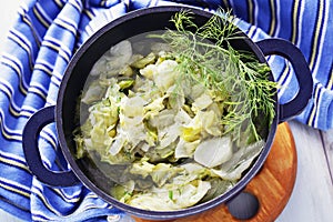 Stew cabbage