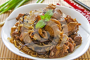 Stew chicken with shiitake mushroom, chinese food