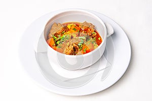 Stew meat, potatoes and carrots