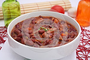 Stew of red beans photo