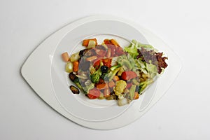 Stew vegetables on plate