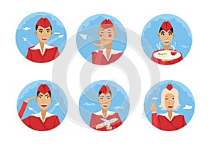 Stewardess illustration
