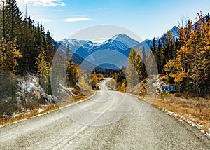 Stewart Cassiar Highway 37 in fall BC Canada photo