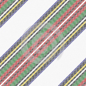 Stewart Dress #1 stripe pattern from tartan plaid. Multicolored seamless Scottish Christmas vector texture in black, red, green.