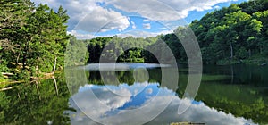 Stewart lake county park outside mount horeb WI from the dam