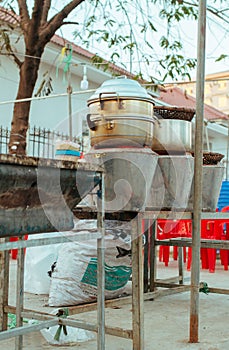 Stewed Chicken Eggs with embryos in Cambodin street restaurant