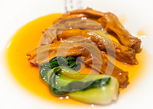 Stewed duck trotter , Chinese cuisine