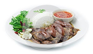 Stewed Pork Leg with Rice Recipe. Asian Food