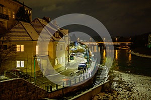 winter in the old town of steyr